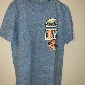 ROOTS KIDS Blue Patches Short Sleeve.